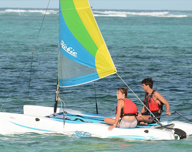 sailing on clear water in Zanzibar
